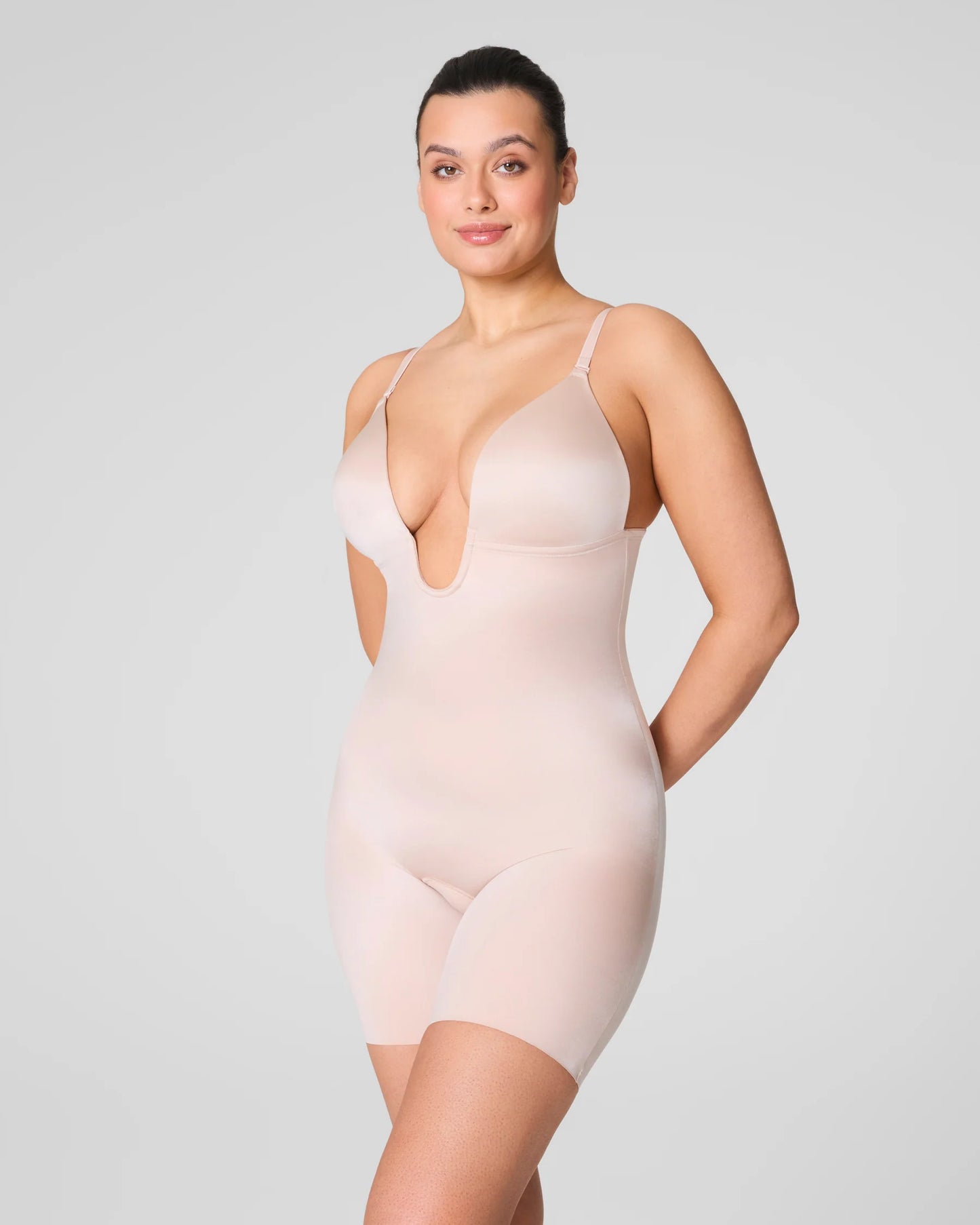 Body Modellante Donna con Scollo Profondo e Schiena Scoperta – Spalline Convertibili